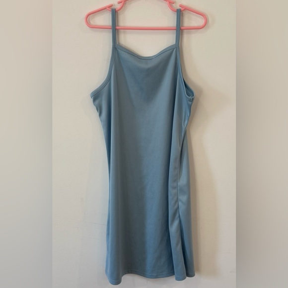 Knitworks Girls Blue Daisy Mesh Overlay Layered Slip Dress 2-Piece Set Size 10 - Picture 4 of 5